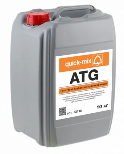 Грунтовка глубокого проникновения Quick-mix ATG, 7%, 10 л