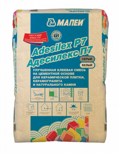 Улучшенный тиксотропный клей на цементной основе Мапеи Адесилекс П7 Серый, C2T
