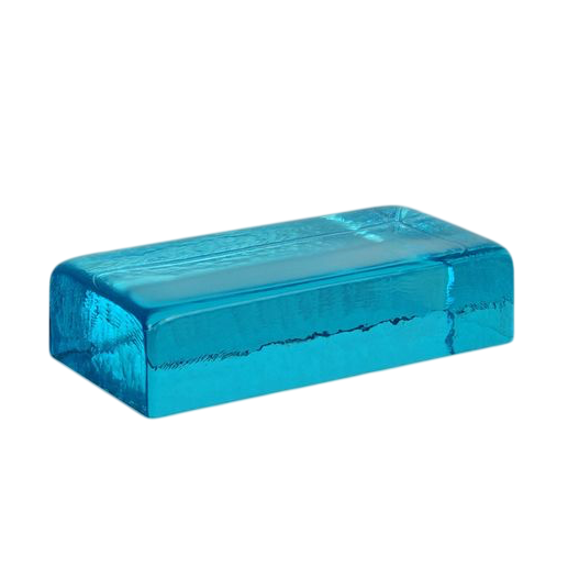 Cтеклянный кирпич Lake Blue, 200x100x50 мм