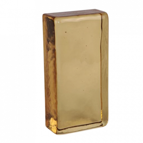Cтеклянный кирпич Gold Yellow, 200x100x50 мм