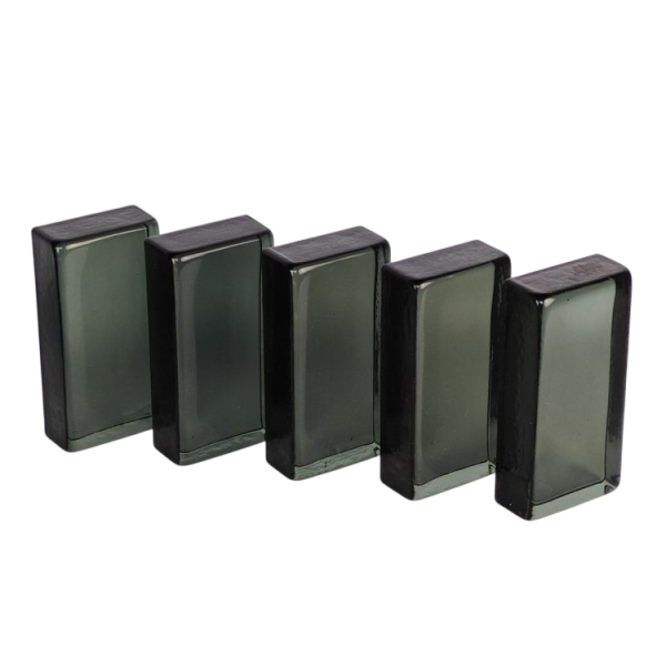 Cтеклянный кирпич BlackGrey, 200x100x50 мм