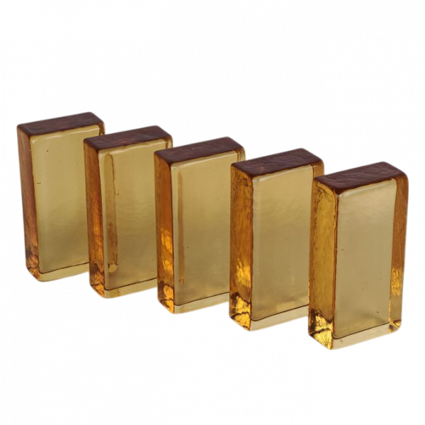 Cтеклянный кирпич Gold Yellow, 200x100x50 мм