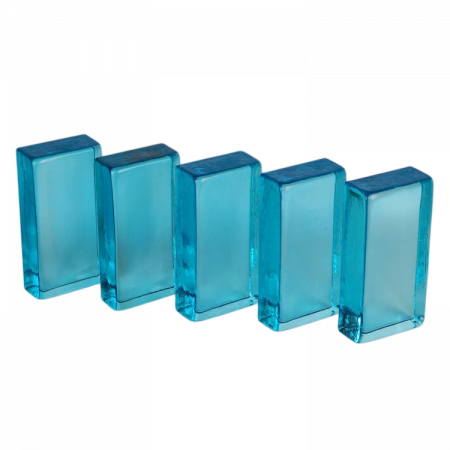 Cтеклянный кирпич Lake Blue, 200x100x50 мм